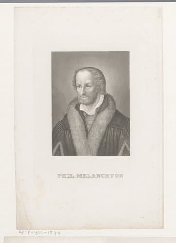 Portret van Philipp Melanchton by G. Metzeroth