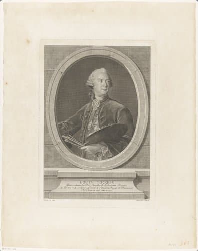 Portret van Louis Tocqué by Louis Jacques Cathelin