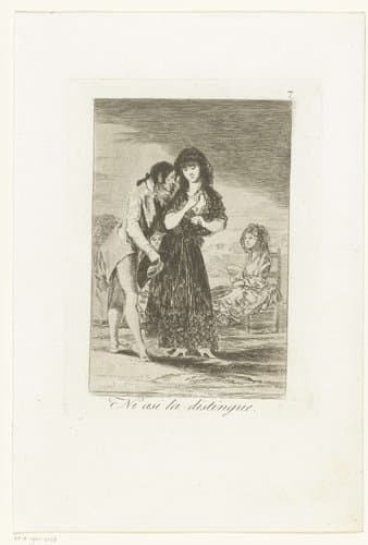 Zelfs hij kan haar niet doorzien by Francisco de Goya
