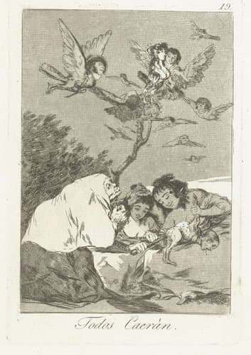 Allen zullen vallen by Francisco de Goya