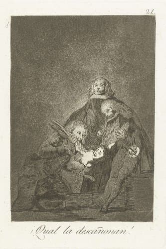 Wat worden zij geplukt! by Francisco de Goya