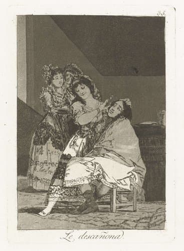 Le descañona by Francisco de Goya