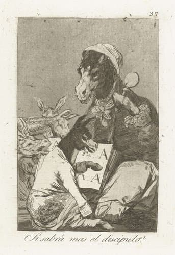 Si sabrà mas el discipulo? by Francisco de Goya