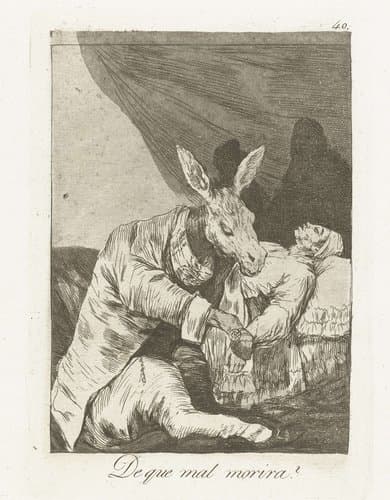Waaraan zal hij sterven? by Francisco de Goya
