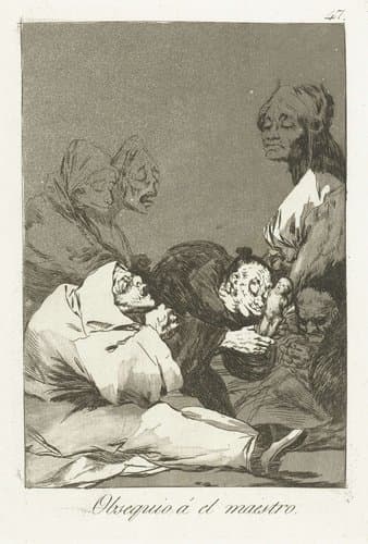 Obsequio á el maestro by Francisco de Goya