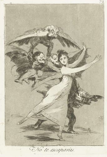 Jij zult niet ontsnappen by Francisco de Goya
