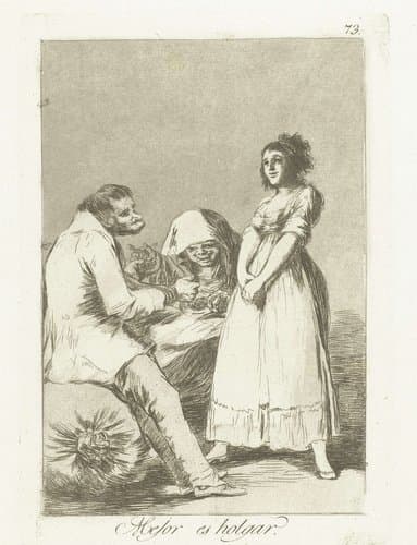 Het is beter om lui te zijn by Francisco de Goya