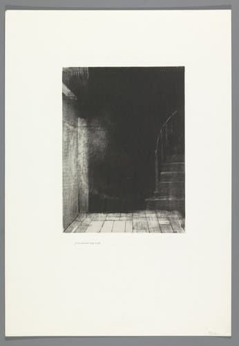 Het Spookhuis, "La Maison Hantée", illustraties bij tekst van Bulwer-Lytton, in het frans vertaald door René Philipon, by Odilon Redon
