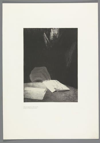 La Maison Hautée, 6 litho's omslag titelblad by Odilon Redon