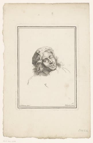 Reeks portretten naar Watteau by Pierre Filloeul