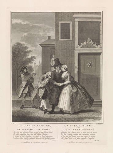 De listige vryster, of de verschalkte voogd / La fille rusée ou le tuteur trompé by Pieter Tanjé