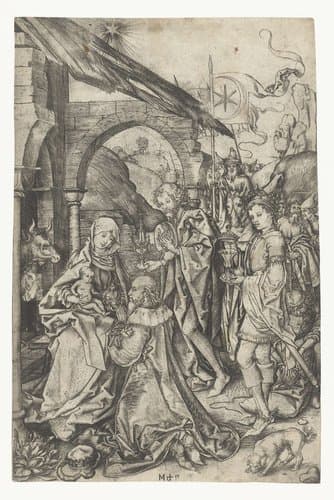 De aanbidding der koningen by Martin Schongauer