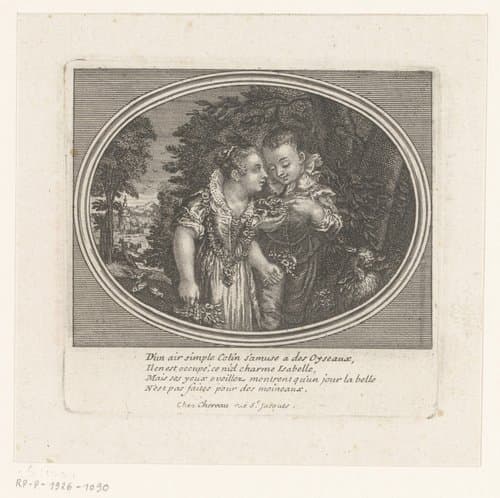 Jongen en meisje met lam by Jacques Chéreau; Jacques Chéreau