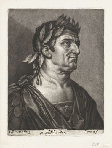 Portret van keizer Vespasianus by Johann Friedrich Leonard