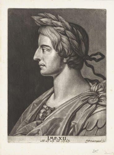 Portret van keizer Domitianus by Johann Friedrich Leonard