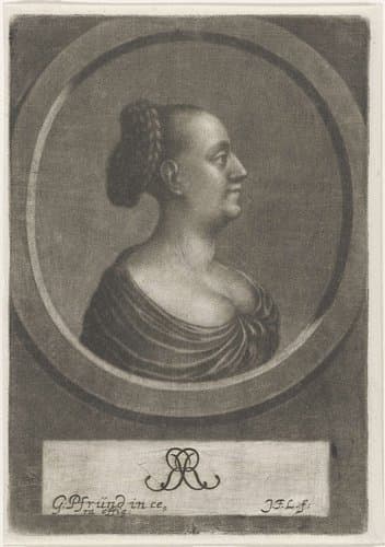 Portret van Rosina Ritter in profiel by Johann Friedrich Leonard