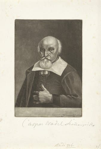 Portret van Caspar Wadel by Johann Friedrich Leonard