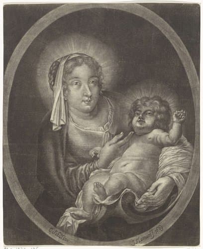 Maria met het Christuskind by Johann Friedrich Leonard