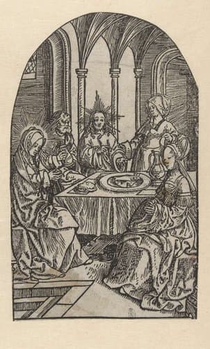 Christus bij Maria en Martha by Jacob Cornelisz van Oostsanen