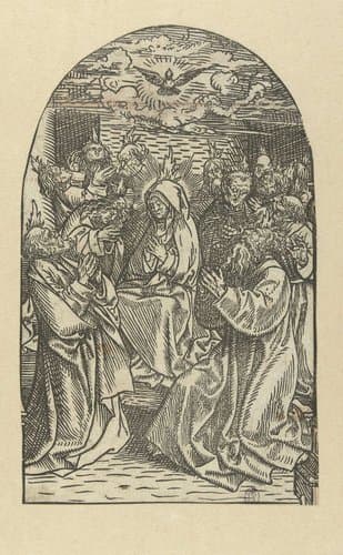 Uitstorting van de Heilige Geest by Jacob Cornelisz van Oostsanen