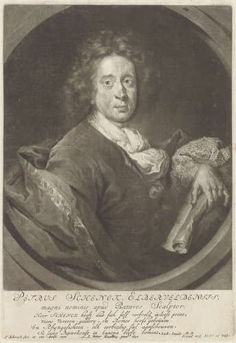 Zelfportret van Pieter Schenk by Pieter Schenk (I)