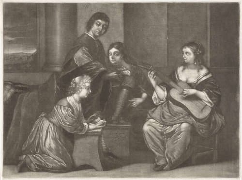 Musicerend gezelschap by Pieter Schenk (I)