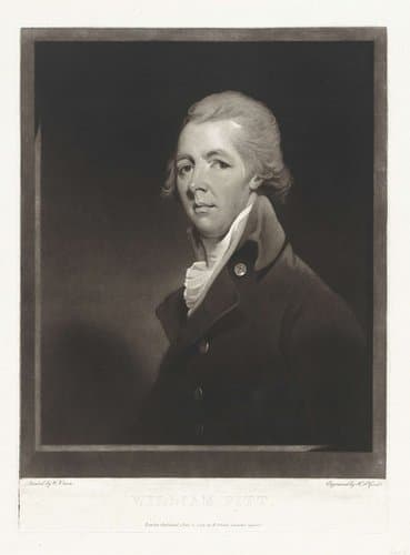 Portret van de staatsman William Pitt by Charles Howard Hodges