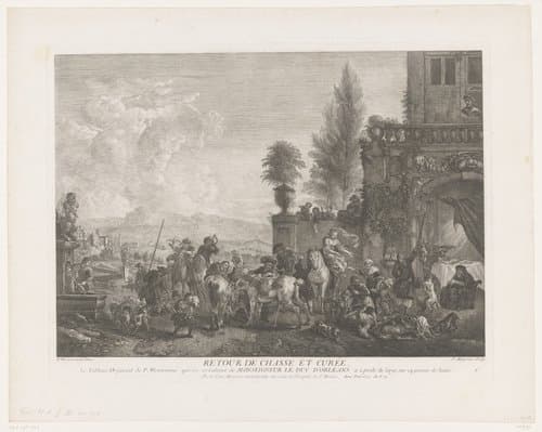 Terugkerend jachtgezelschap by Jean Moyreau