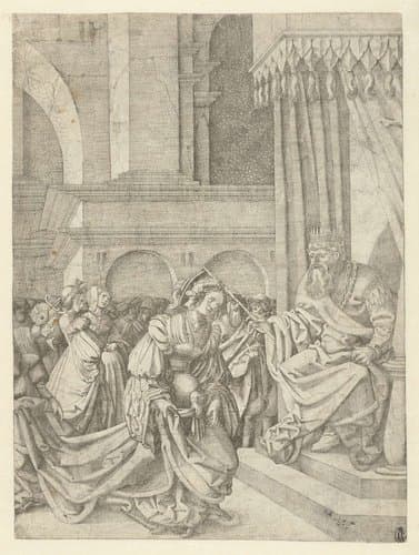 Esther voor Ahasverus by Frans Crabbe van Espleghem