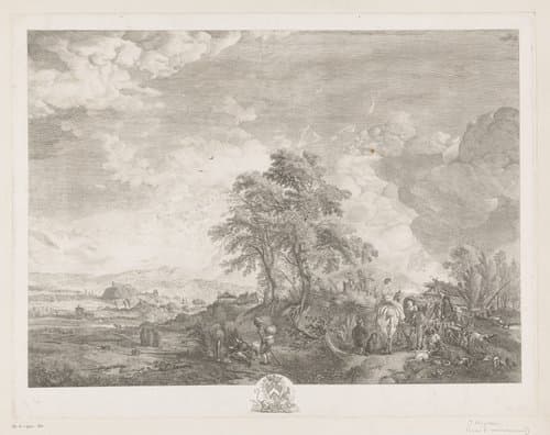 Prenten naar schilderijen door Philips Wouwerman by Jean Moyreau