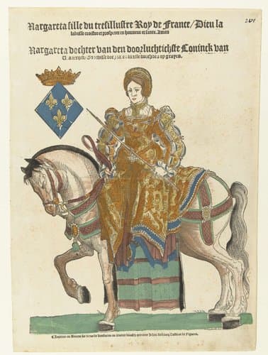 Portret van Margaretha van Valois te paard by Hans Liefrinck (I)