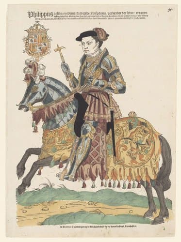 Portret van Filips II te paard by Hans Liefrinck (I)