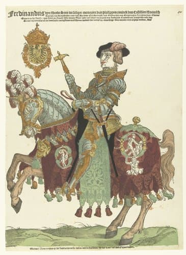 Portret van Ferdinand I van Oostenrijk te paard by Hans Liefrinck (I)