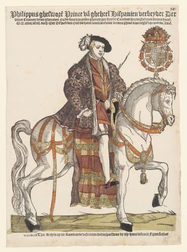 Portret van Filips II te paard by Hans Liefrinck (I)