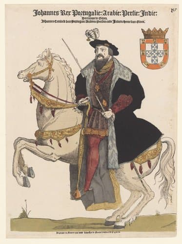 Portret van Johannes III van Portugal te paard by Cornelis Anthonisz.