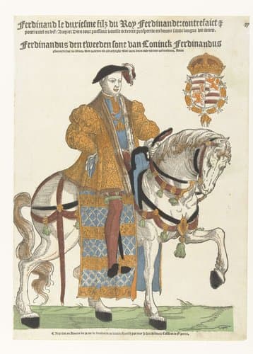 Portret van Ferdinand van Tirol te paard by Hans Liefrinck (I)