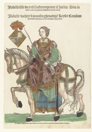 Portret van prinses Johanna van Habsburg te paard by Hans Liefrinck (I)