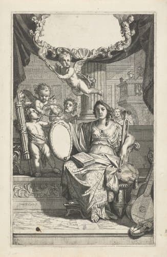 Euterpe, muze van de muziek en lyriek by Gerard de Lairesse