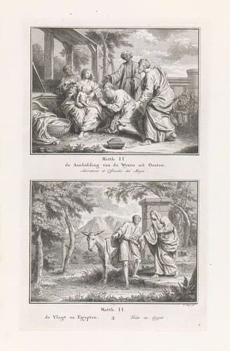 Aanbidding door de koningen / Vlucht naar Egypte by Pieter Tanjé