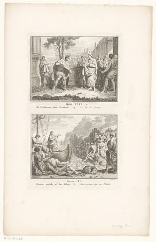 De Hooftman over Hondert; Christus predikt uit het Schip by Pierre Quentin Chedel