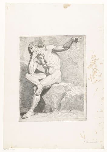 Naakte jongeling by Friedrich Wilhelm Burmeister