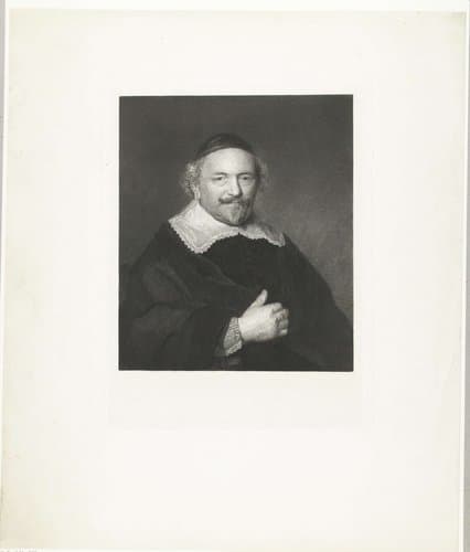 Portret van een man, vermoedelijk Augustijn Wtenbogaert (1577-1655) by Johannes Arnoldus Boland