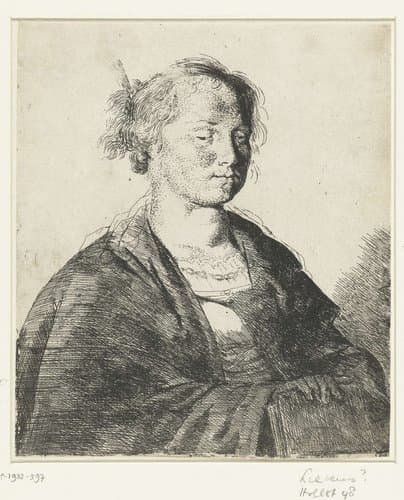 Jonge vrouw met boek by Jan Lievens