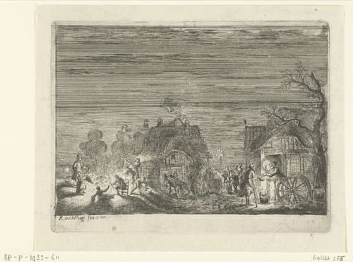 Viering van het midwinter lichtfeest by Romeyn de Hooghe