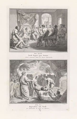 Jacob Zegent zyne Zoonen (...)/ Begraafenis van Jacob (...) by Pieter Tanjé