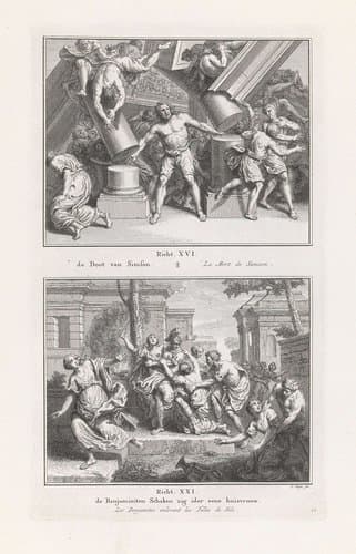 De Doot van Simson (...) / de Benjaminiten Schaken zig ider eene huisvrouw (...) by Pieter Tanjé
