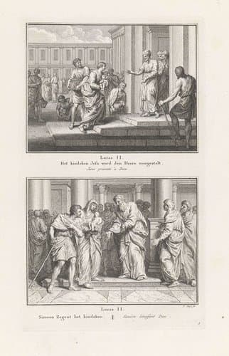 Presentatie van Christus in de tempel / Simeon zegent Christus by Pieter Tanjé