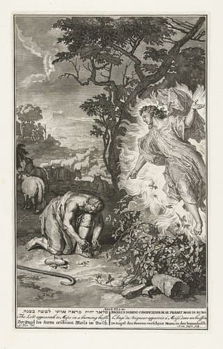 De Engel des Heeren verschynt Mozes in den braambosch by Andries van Buysen (Sr.)