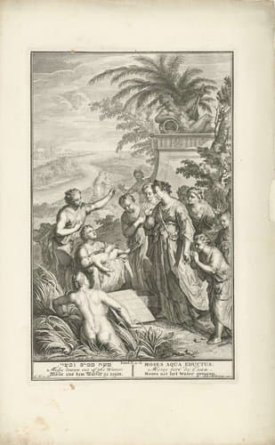 Mozes wordt gevonden door de dochter van de farao by Joseph Mulder