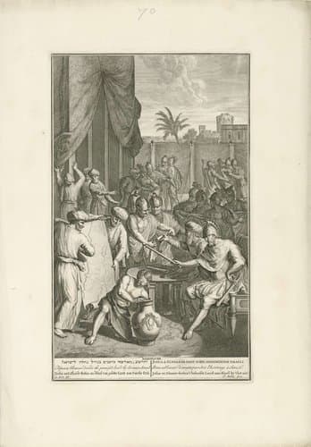 Jozua en Eleazar delen het beloofde land uit by Joseph Mulder